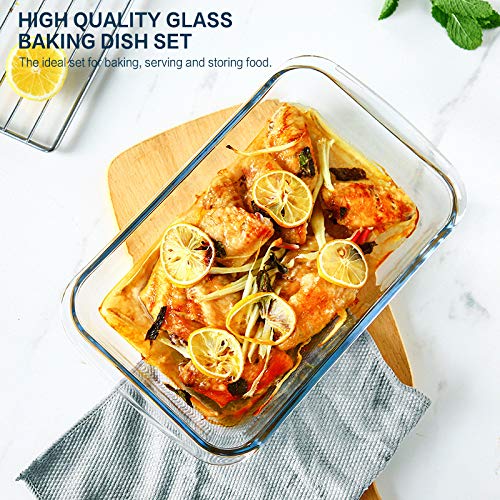 8 - Piece Deep Glass Baking Dish Set, Gray | Zigeze