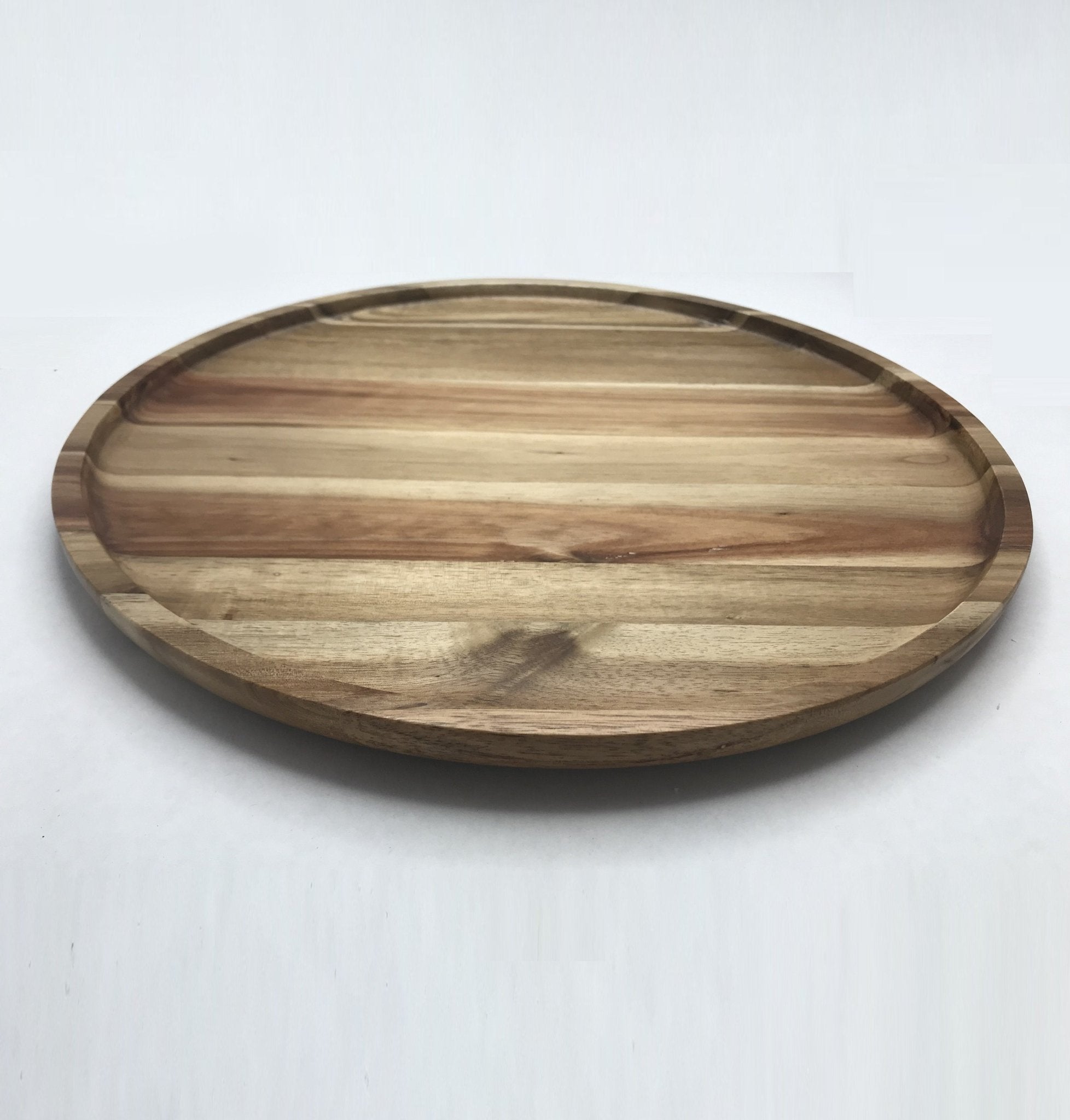 Acacia Wood 14" Round Platters, Set of 3 | Zigeze