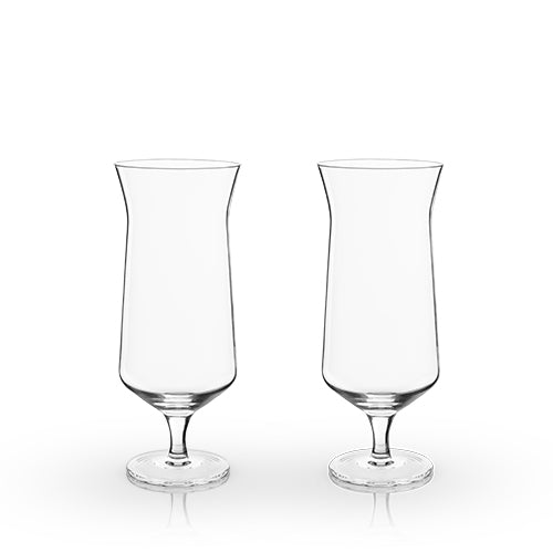 Angled Crystal Hurricane Glasses | Zigeze