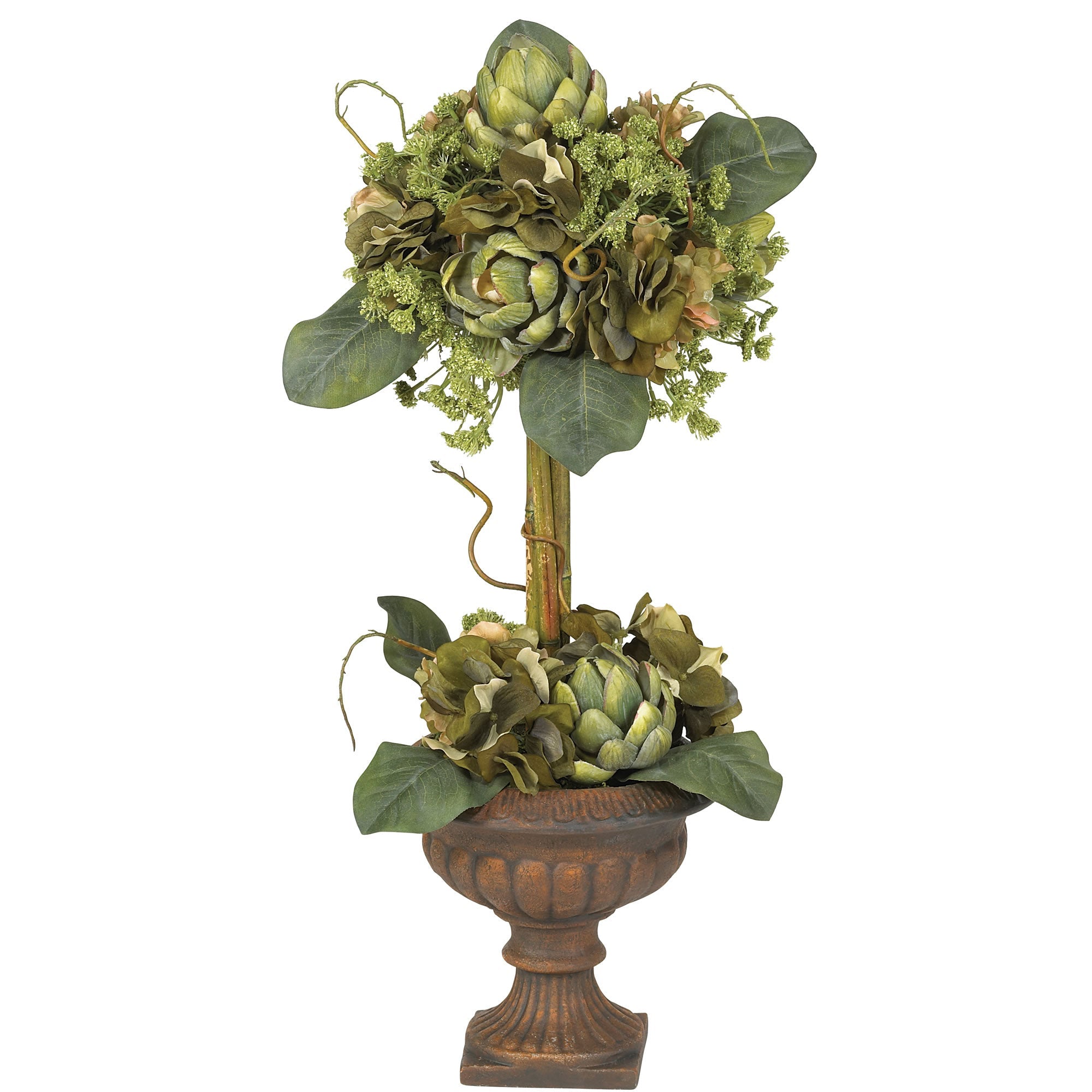 Artichoke Topiary Silk Flower Arrangement | Zigeze