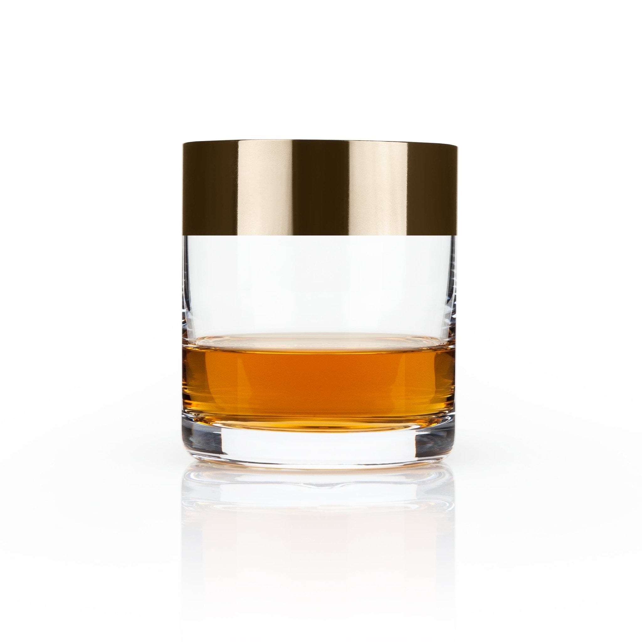Bronze Rim Crystal Tumblers, Set of 2 | Zigeze
