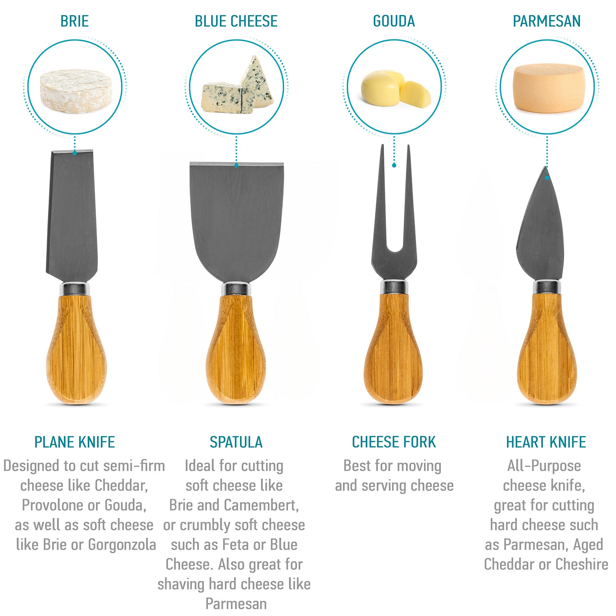 Cheese and Charcuterie Board and Knife Set | Zigeze
