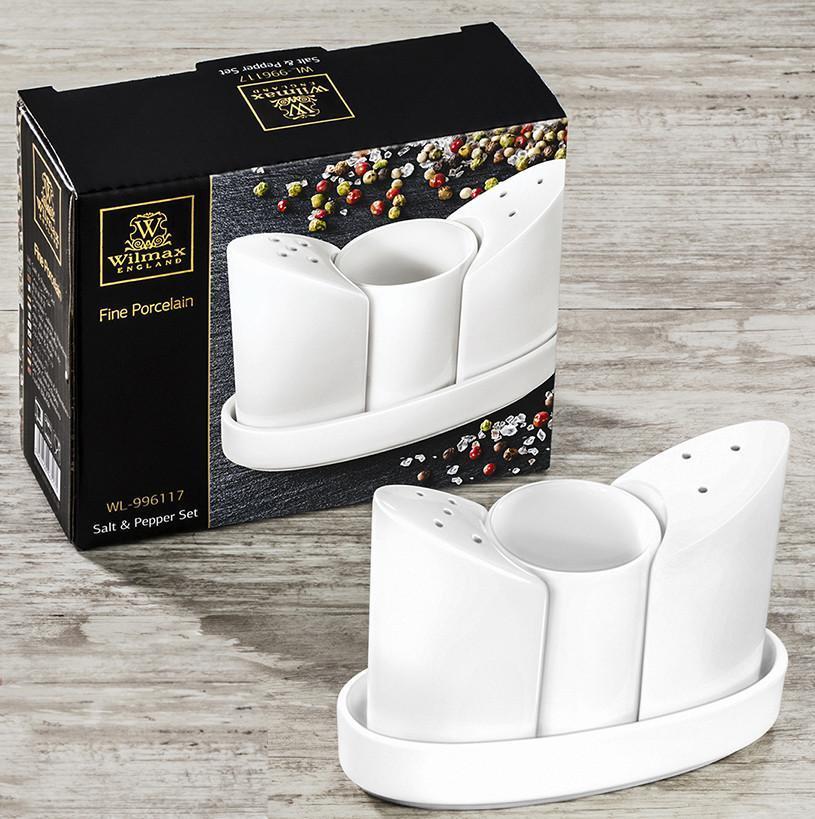 Fine Porcelain Salt & Pepper with Toothpick Holder Set | Zigeze