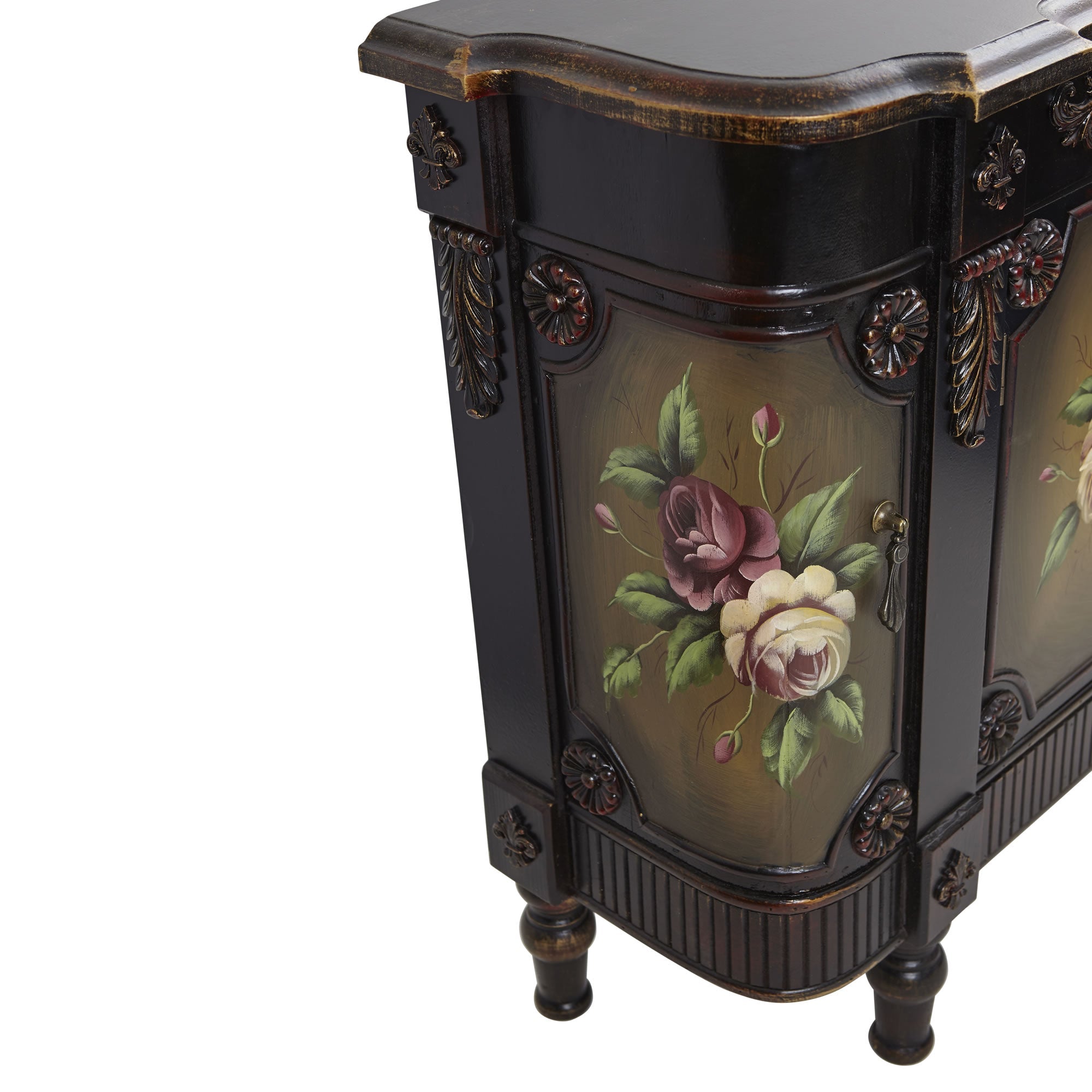 French Vintage Style Floor Cabinet in Brown | Zigeze