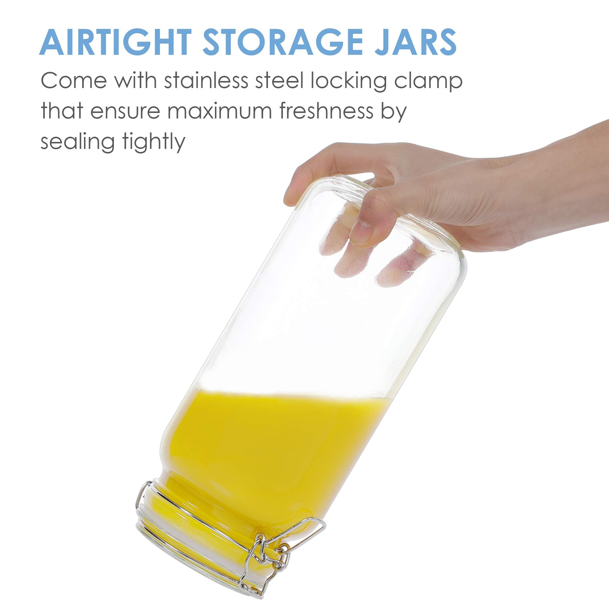 Glass Food Storage Jars, Set of 3 | Zigeze
