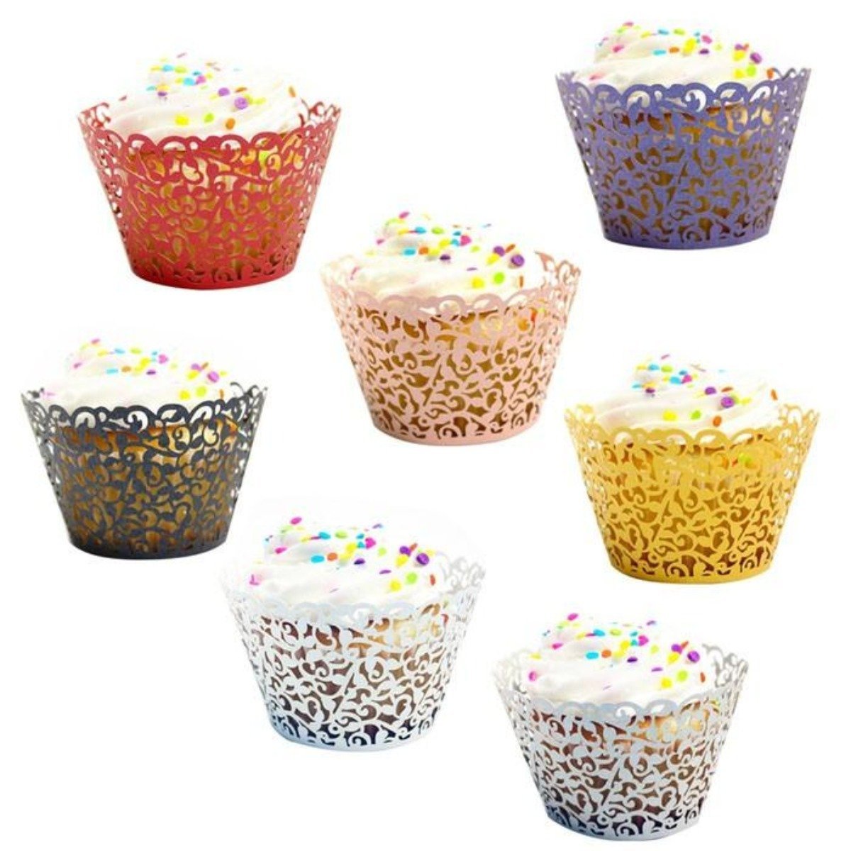 Laser - Cut Designer Cupcake Wrappers | Zigeze