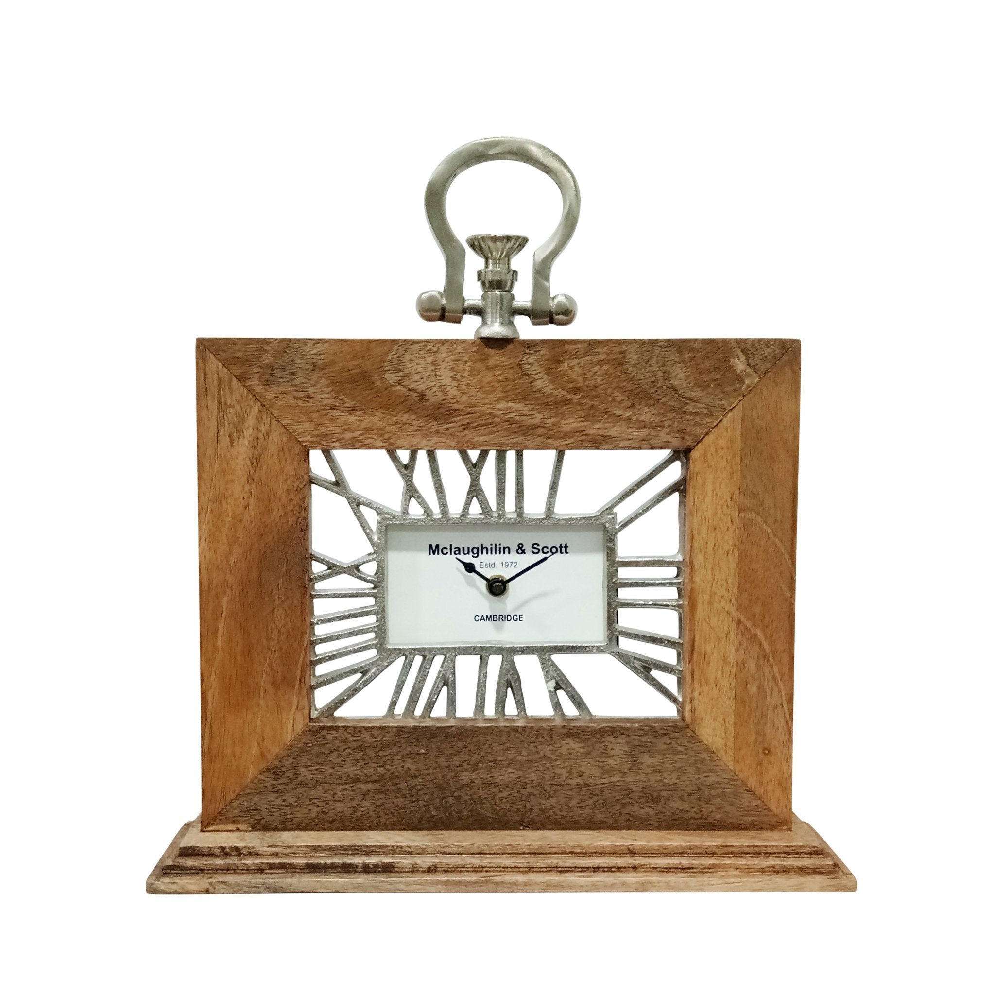 Mango Wood Table Clock, Natural | Zigeze
