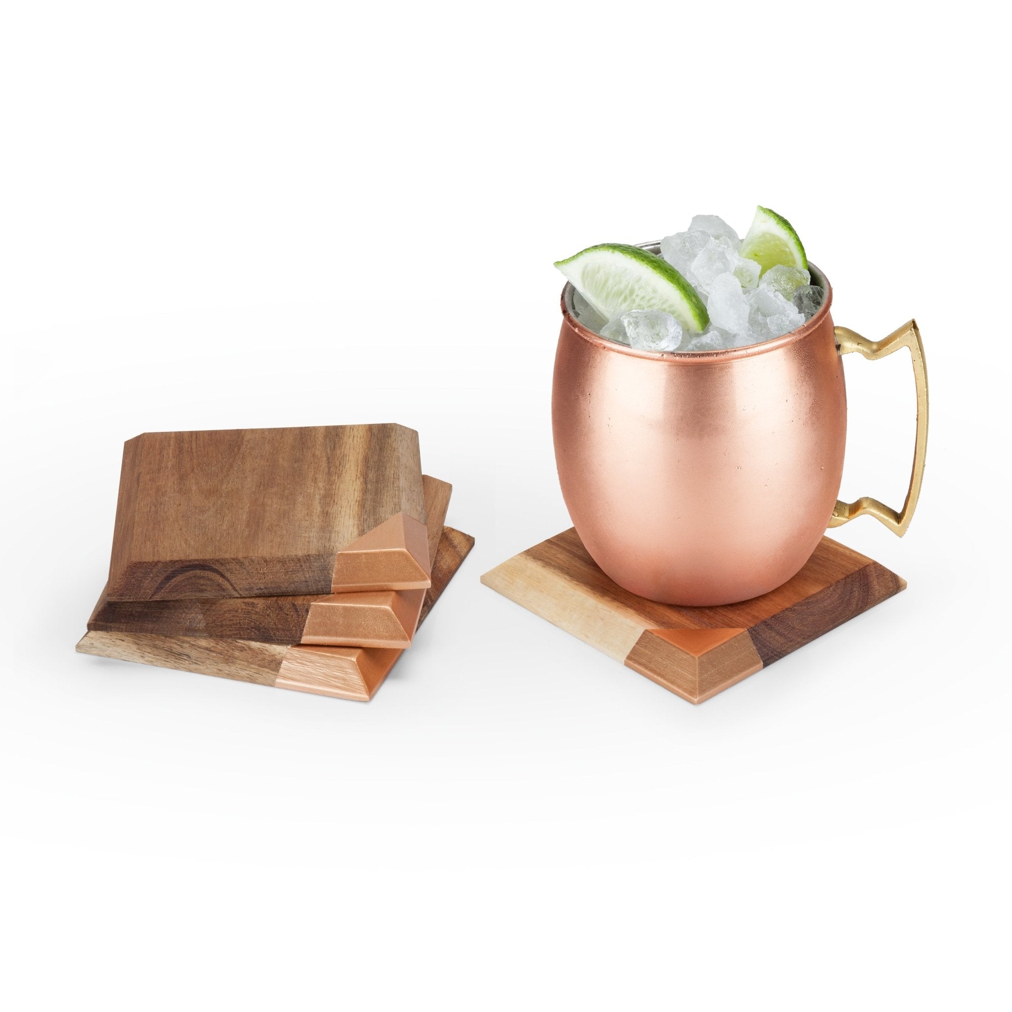 Metallic Dipped Coasters, Set of 4 | Zigeze