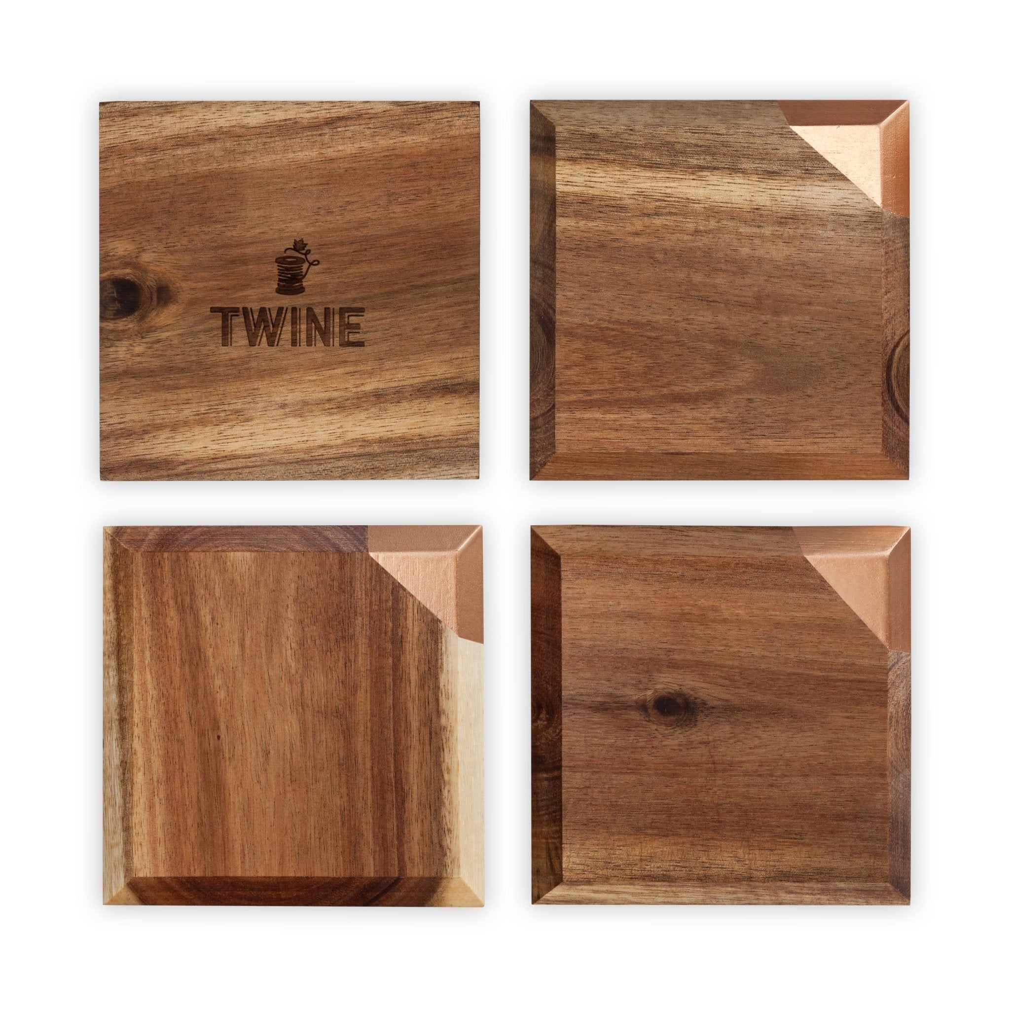 Metallic Dipped Coasters, Set of 4 | Zigeze