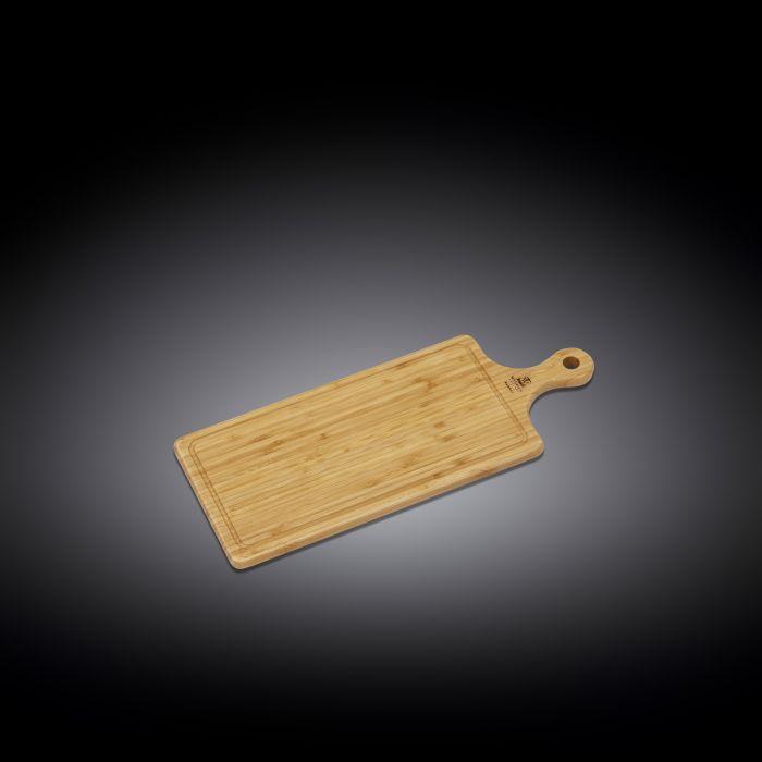 Natural Bamboo Long Serving Boards with Handle, Set of 3 | Zigeze