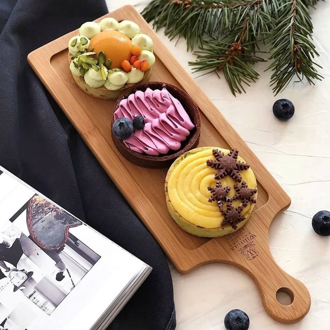 Set of 10 Natural Bamboo Trays | Zigeze