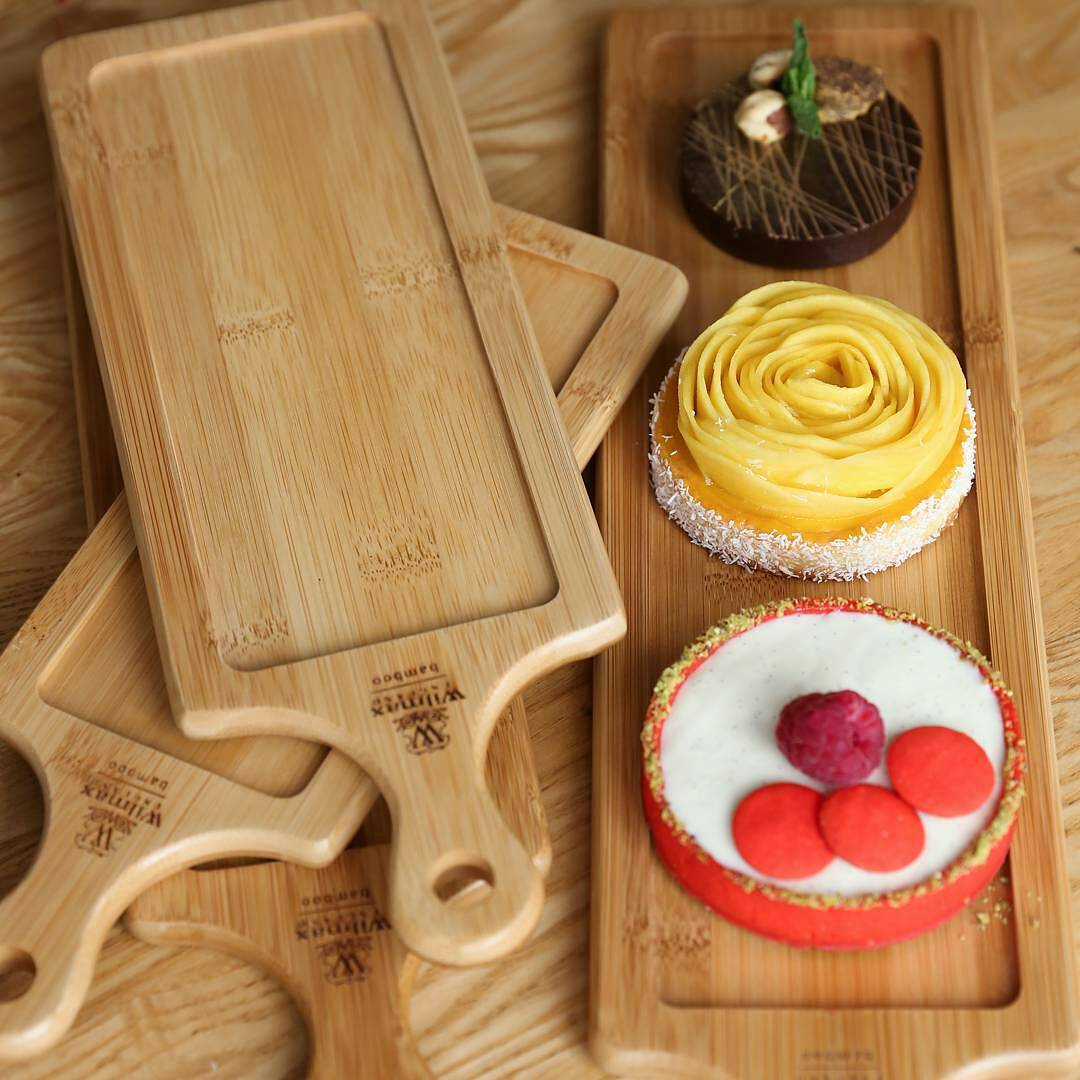 Set of 10 Natural Bamboo Trays | Zigeze