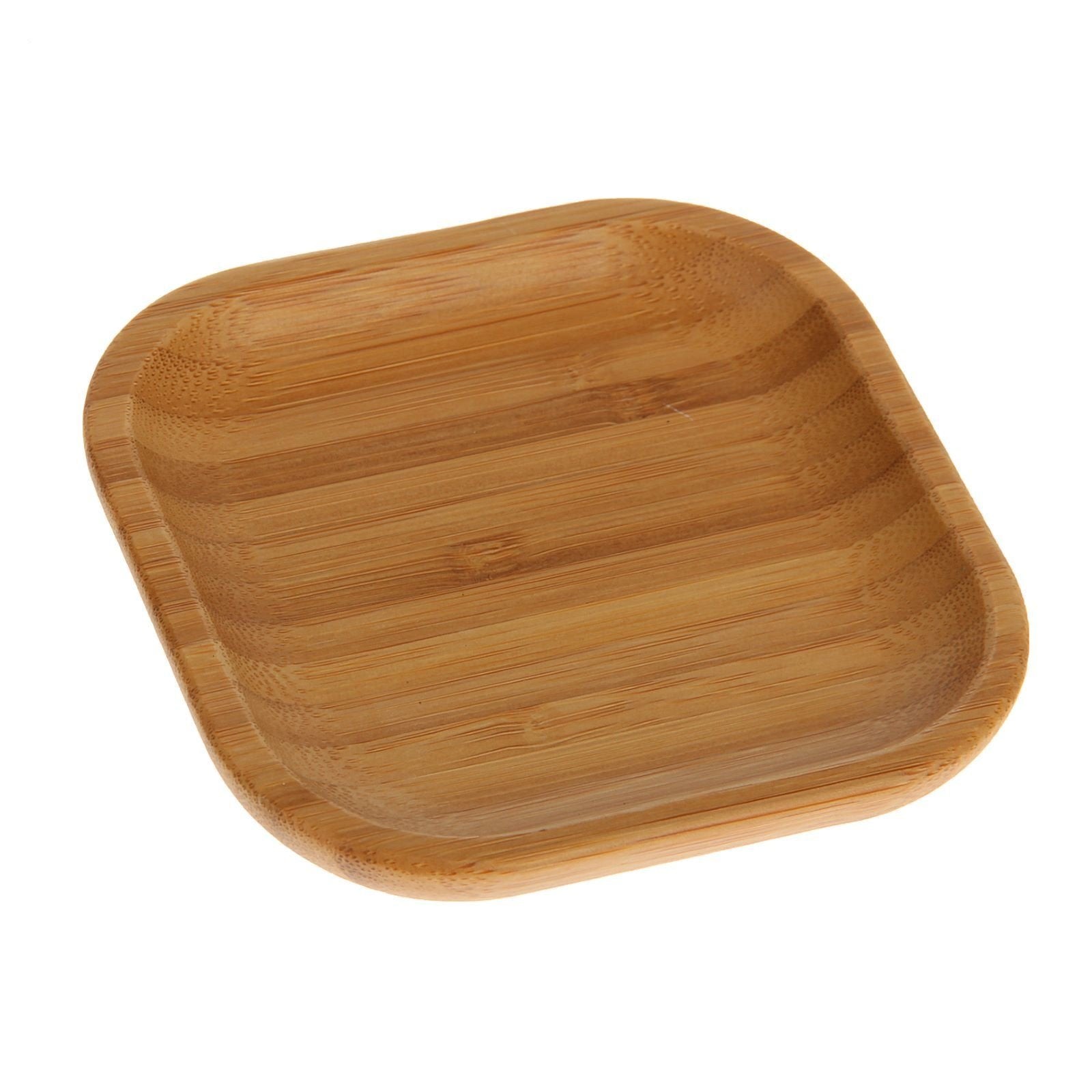 Set of 12 Natural Bamboo Plates 4"X 4" | Zigeze