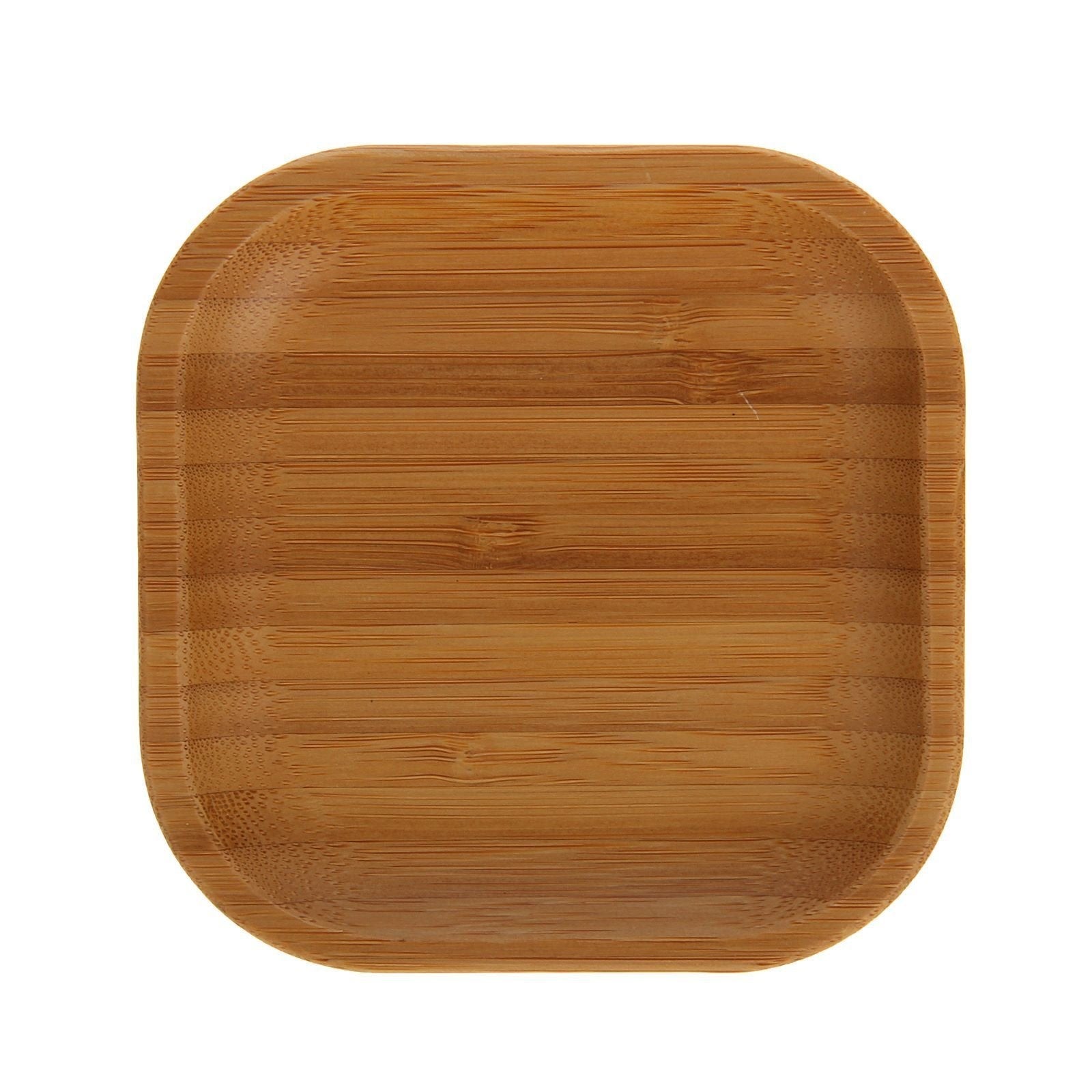 Set of 12 Natural Bamboo Plates 4"X 4" | Zigeze