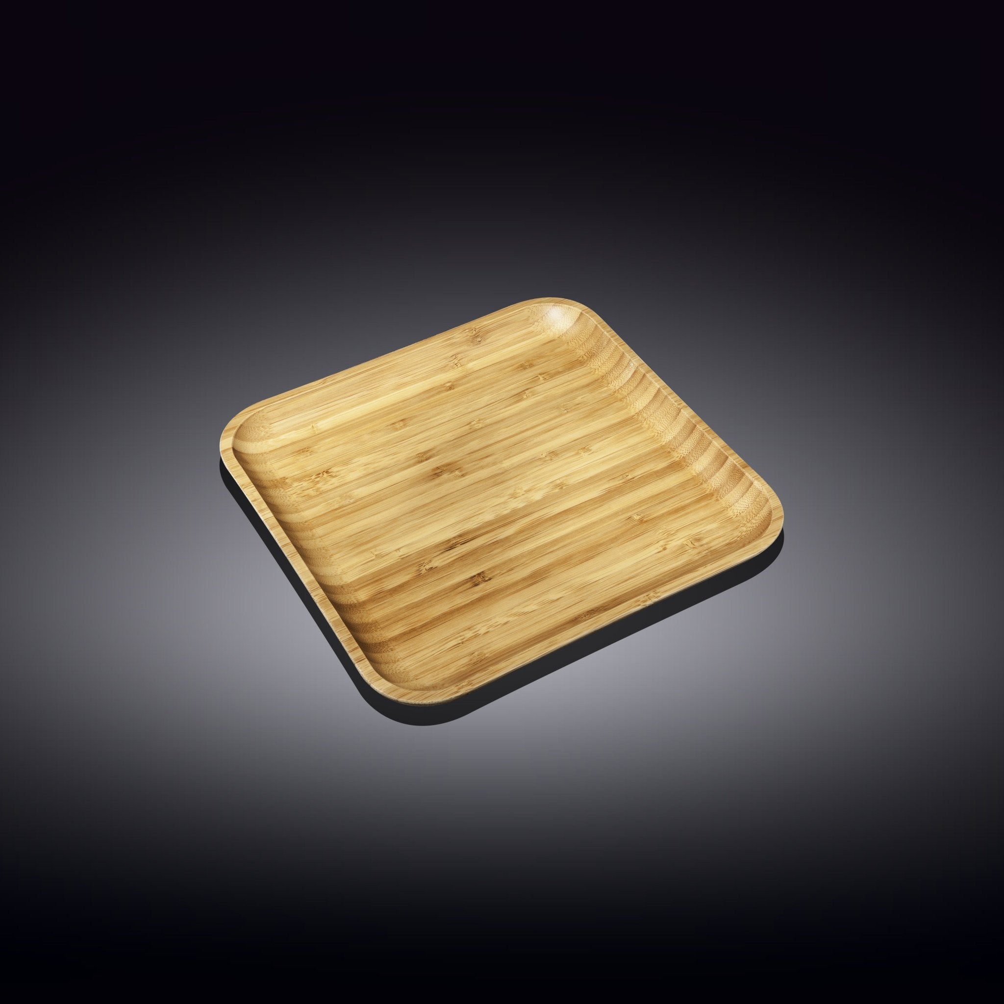Set of 12 Natural Bamboo Plates 6" x 6" | Zigeze