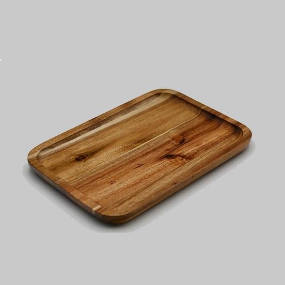 Set of 3 Acacia 10" Rectangle Serving Trays | Zigeze