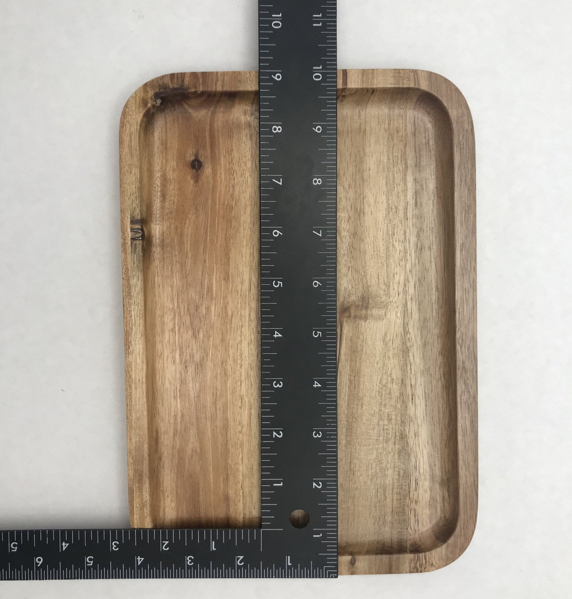 Set of 3 Acacia 10" Rectangle Serving Trays | Zigeze