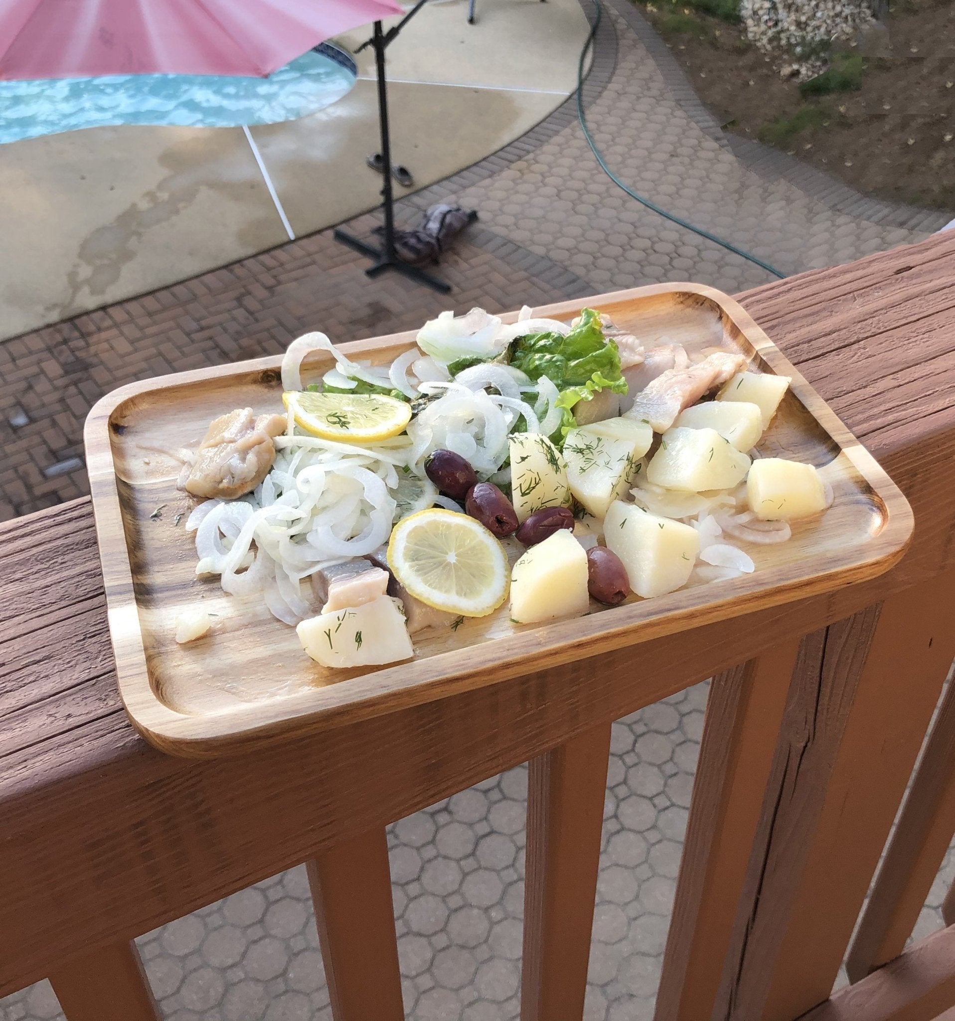 Set of 3 Acacia 10" Rectangle Serving Trays | Zigeze