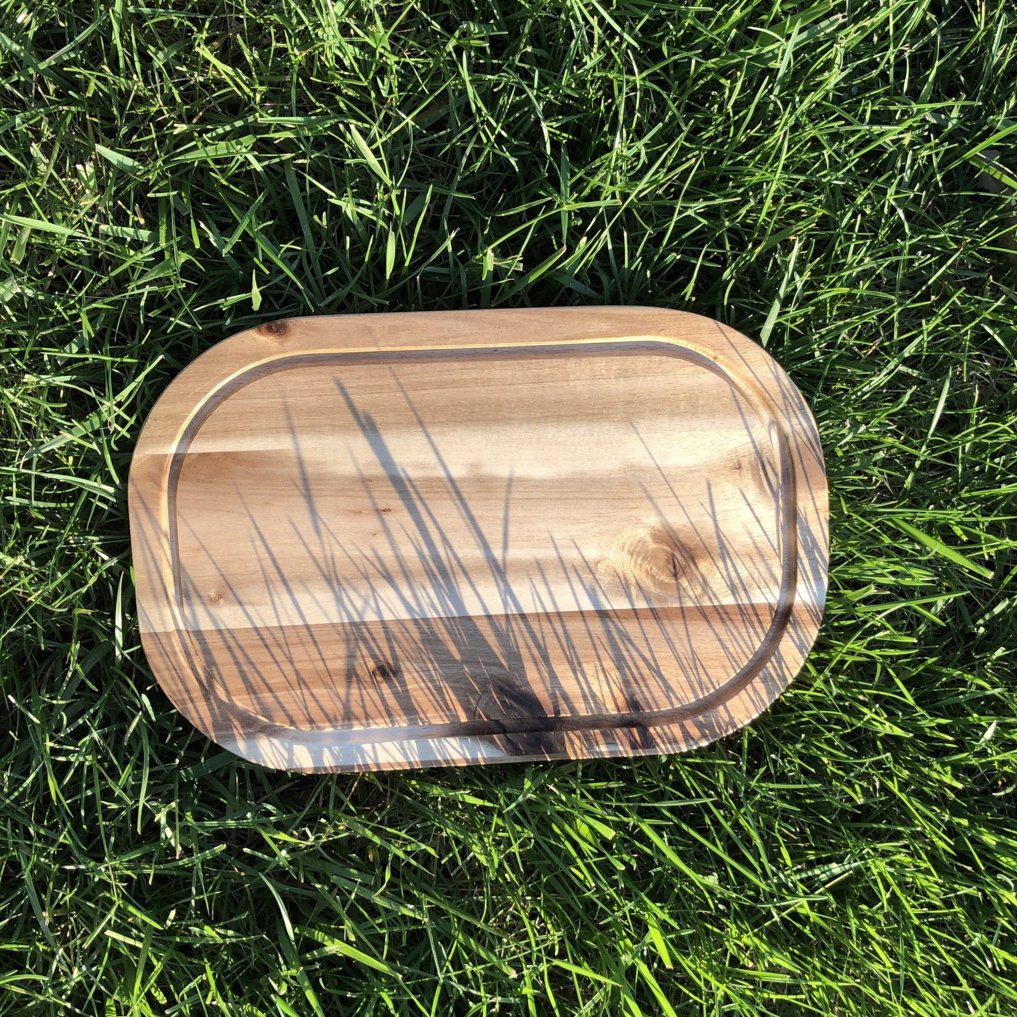 Set of 3 Acacia 12" Rounded Serving Boards | Zigeze