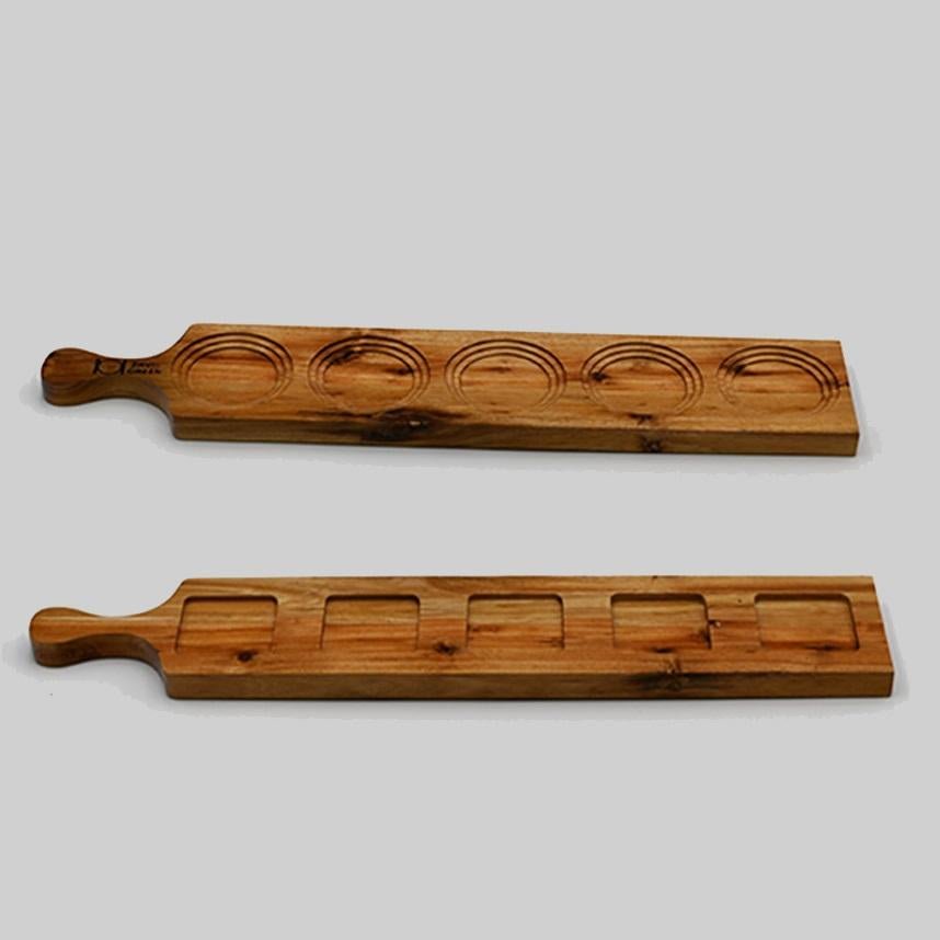 Set of 3 Acacia 5 - hole Flight Boards, 22" | Zigeze