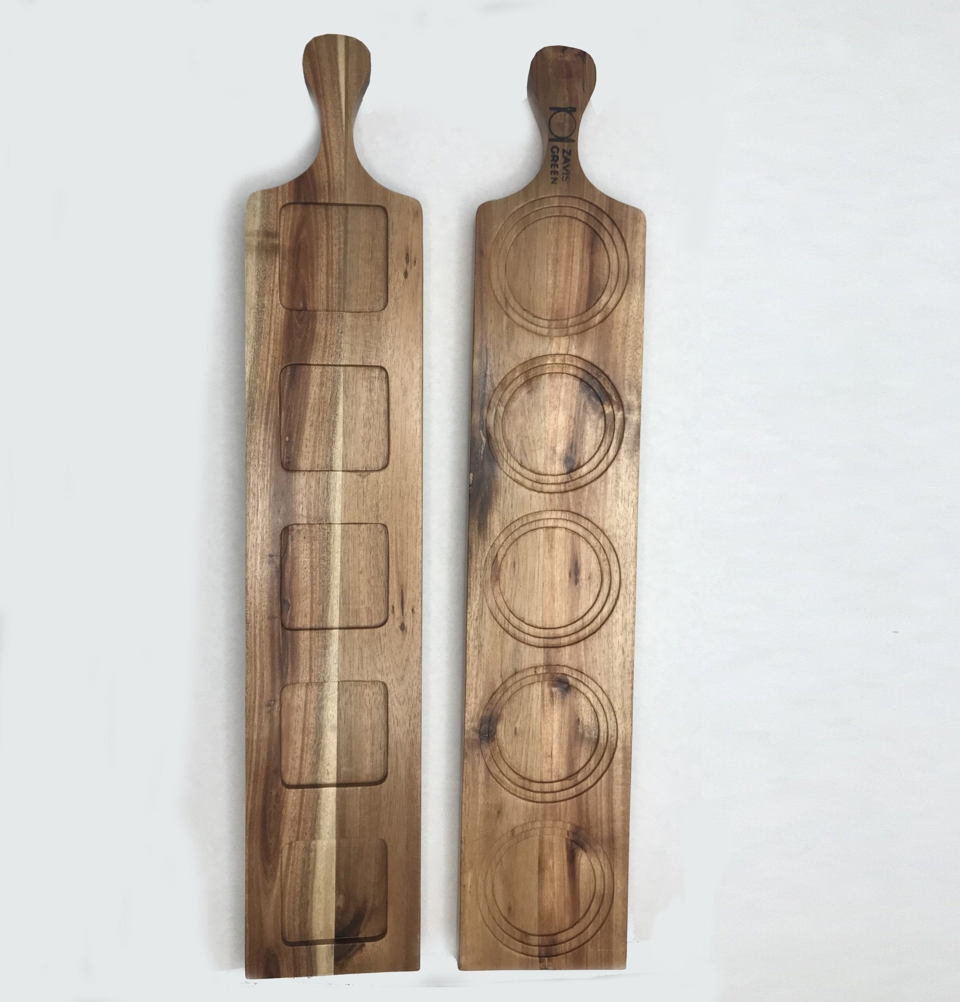 Set of 3 Acacia 5 - hole Flight Boards, 22" | Zigeze