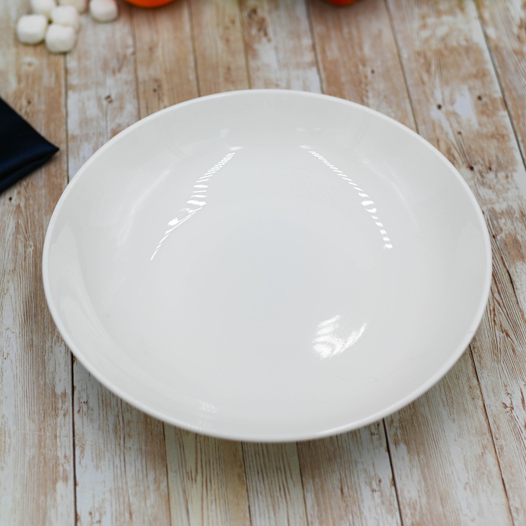 Set of 3 Fine Porcelain Round Deep 10" Plates | Zigeze