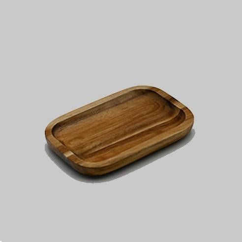Set of 6 Acacia 6" Rectangle Serving Trays | Zigeze