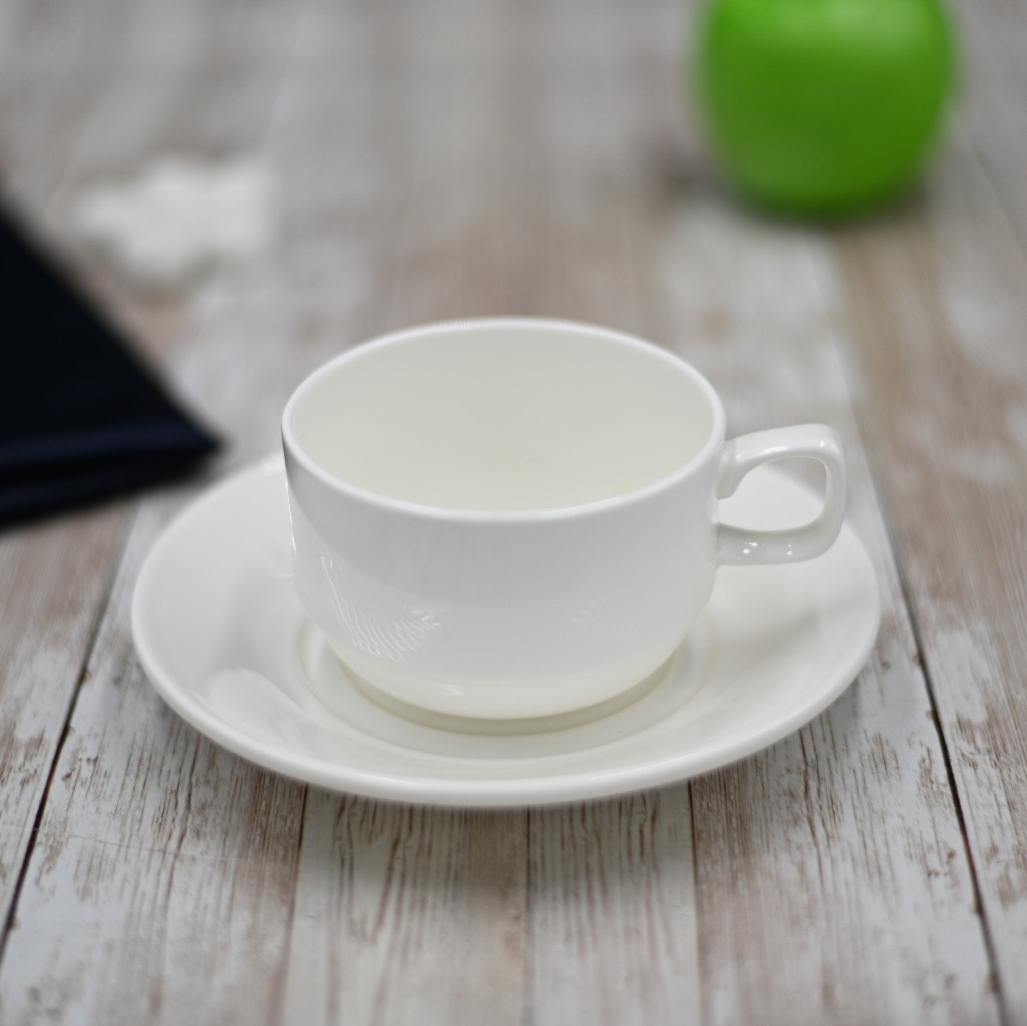 Set of 6 Fine Porcelain 7 Oz. Tea Cups & Saucers | Zigeze