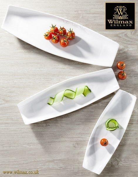 Set of 6 Fine Porcelain Dishes 12" x 4" | Zigeze