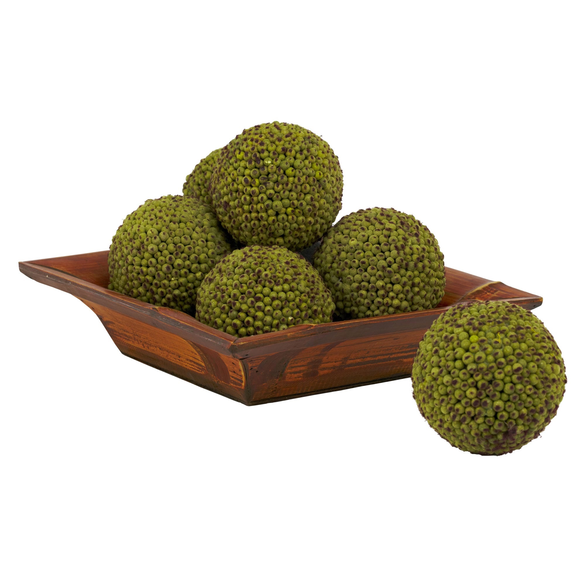 Set of Six 4 - Inch Decorative Berry Ball Accents | Zigeze