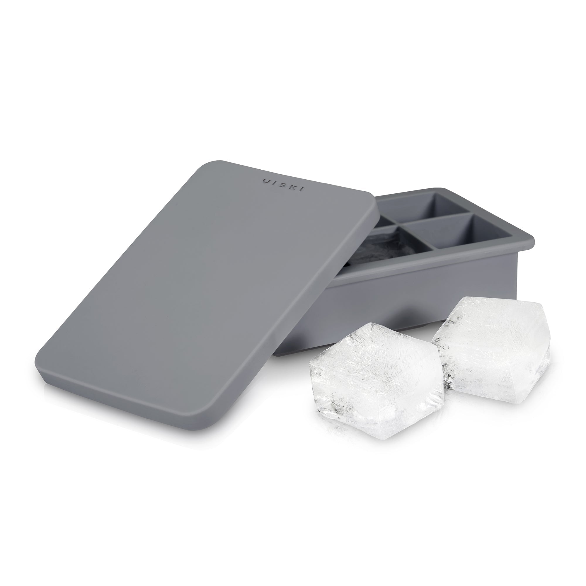 Silicone Highball Ice Cube Tray with Lid | Zigeze