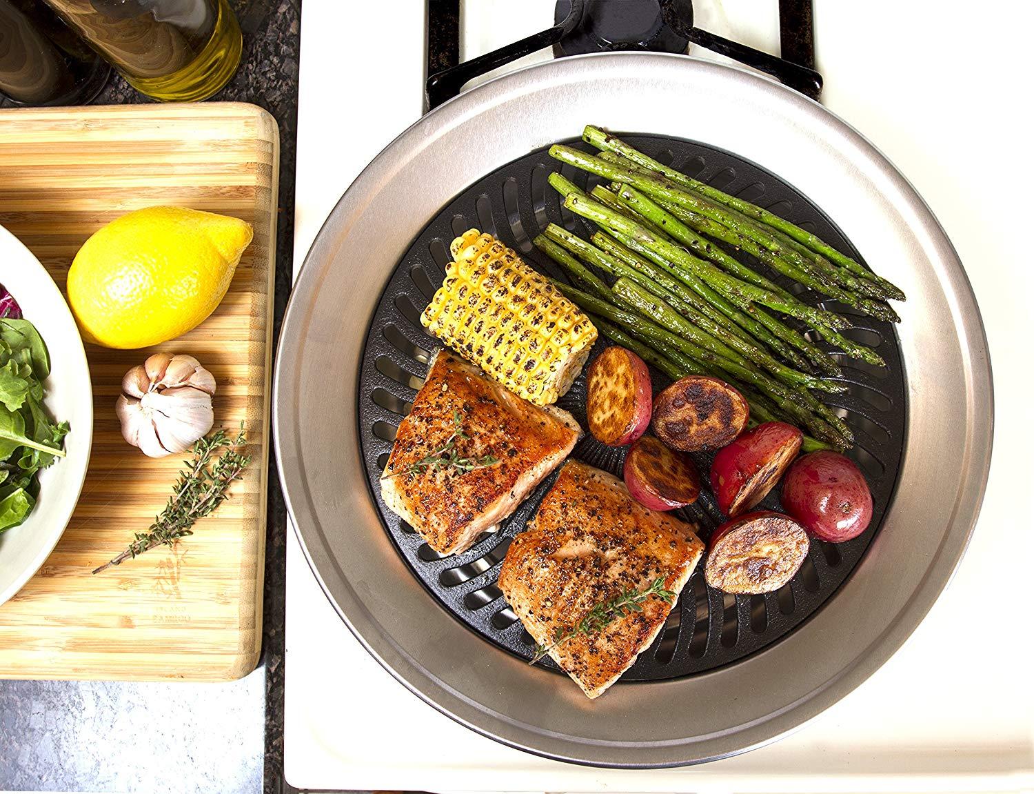 Smokeless Non - Stick Stovetop Grill | Zigeze