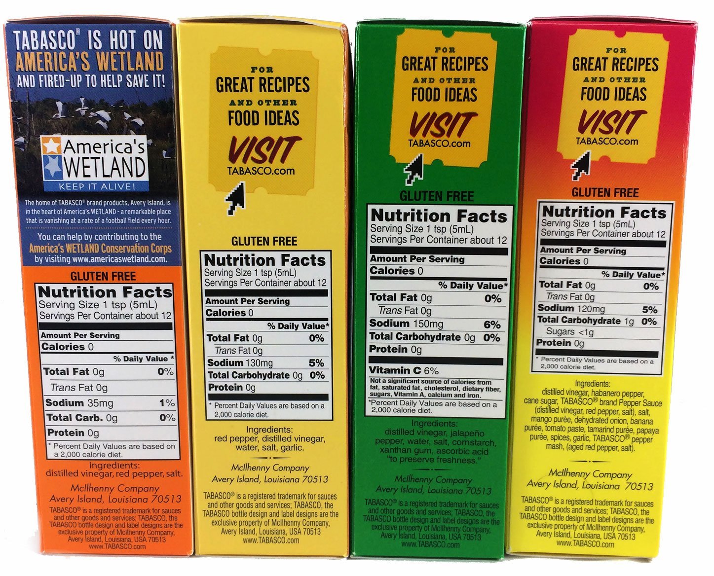 Tabasco Sauce Variety 4 Pack | Zigeze