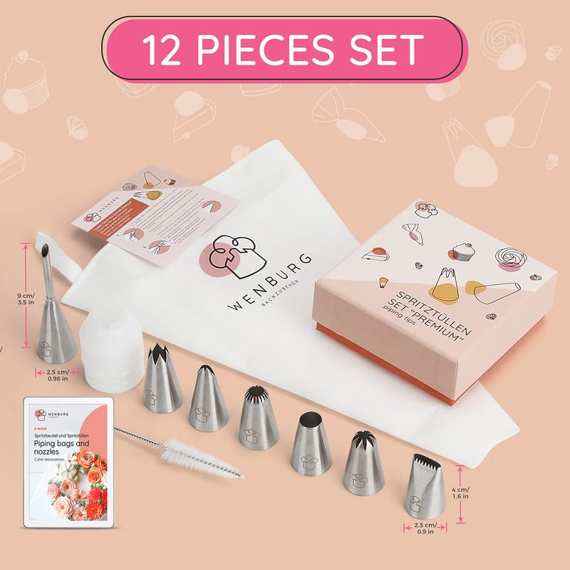 Versatile Large Piping Bags and Tips Set | Zigeze
