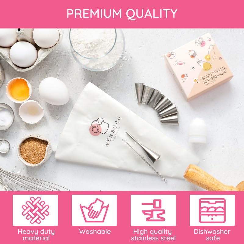Versatile Large Piping Bags and Tips Set | Zigeze