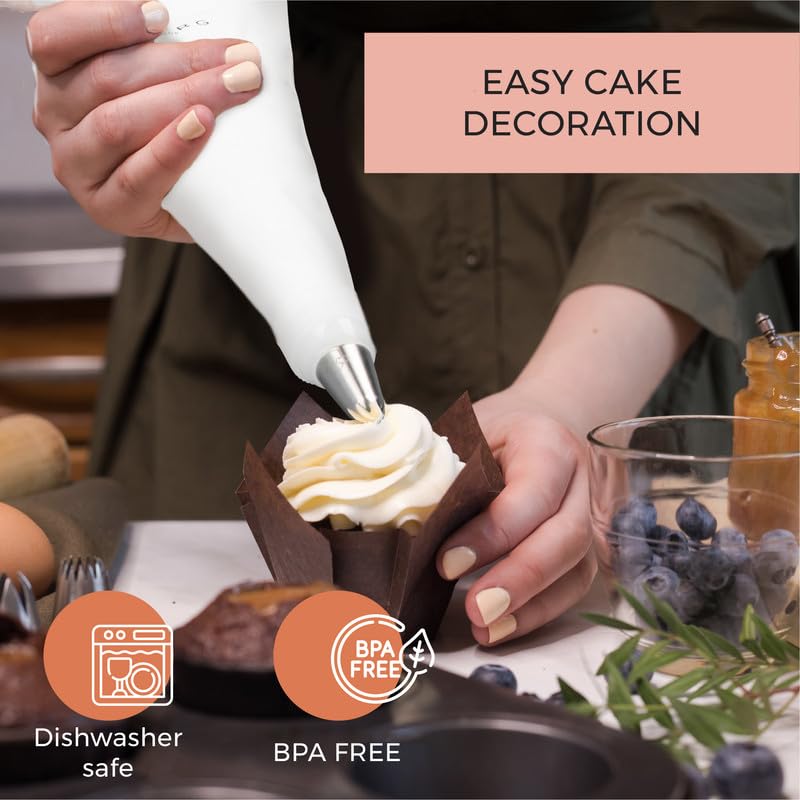 Versatile Large Piping Bags and Tips Set | Zigeze
