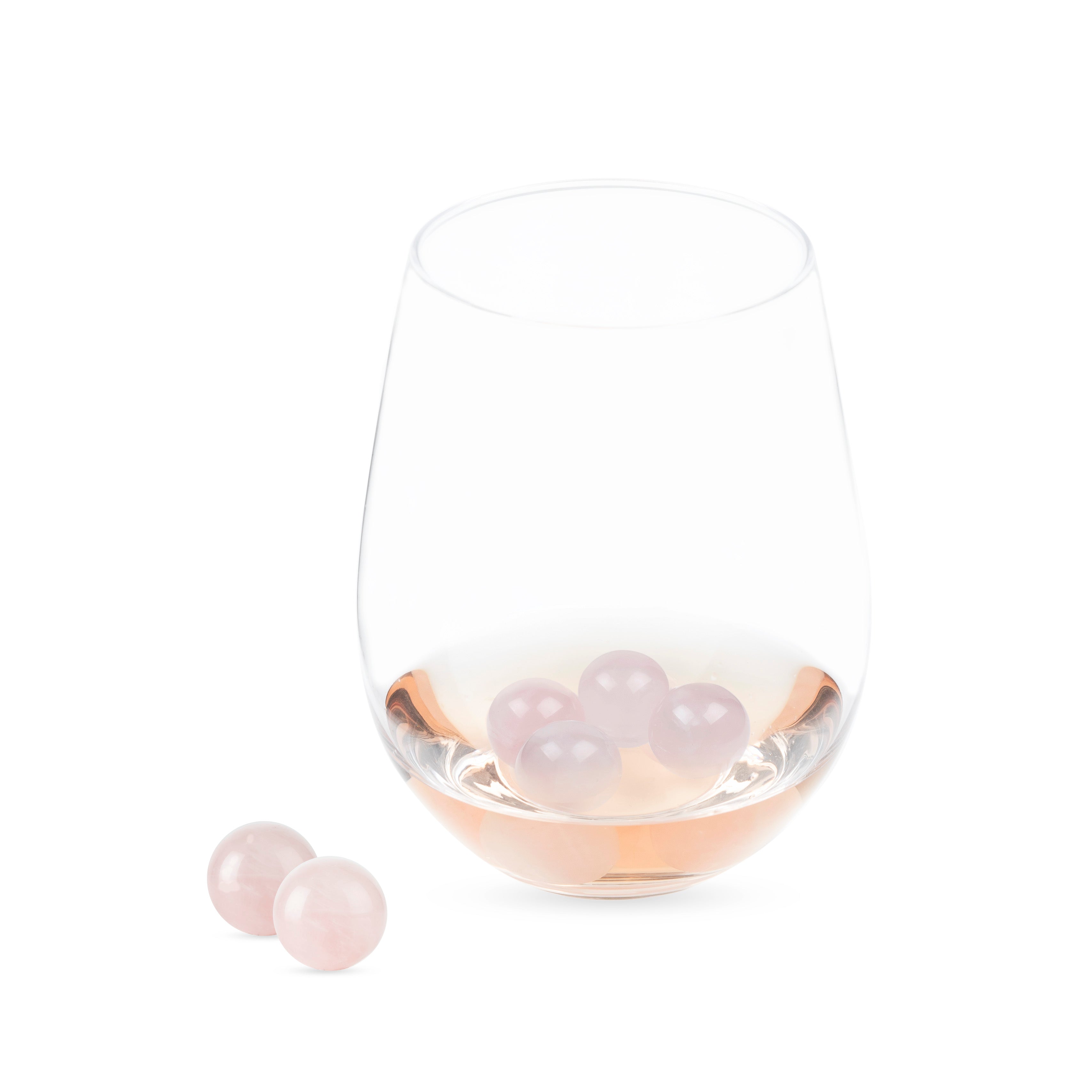 Rose Quartz Wine Gems Set of 6  